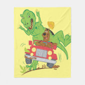 Scooby-Doo T-Rex-Angriff Fleecedecke (Vorderseite)