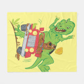 Scooby-Doo T-Rex-Angriff Fleecedecke (Vorderseite (Horizontal))