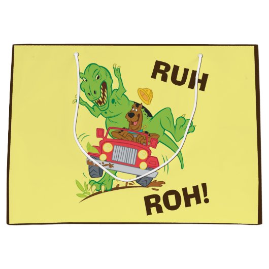 Scooby-Doo T-Rex-Angriff Große Geschenktüte (Vorderseite)