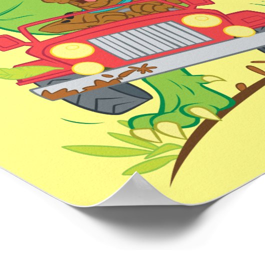Scooby-Doo T-Rex-Angriff Poster (Ecke)