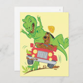 Scooby-Doo T-Rex-Angriff Postkarte (Vorne/Hinten)