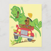 Scooby-Doo T-Rex-Angriff Postkarte (Vorderseite)