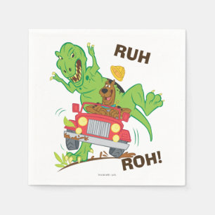 Scooby-Doo T-Rex Angriff Serviette
