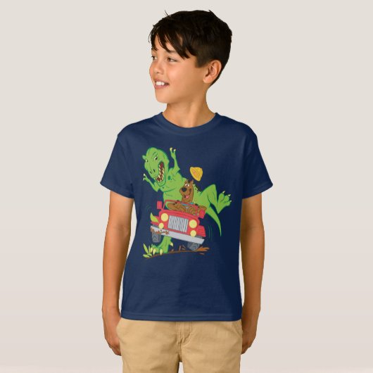 Scooby-Doo T-Rex-Angriff T-Shirt (Vorne ganz)