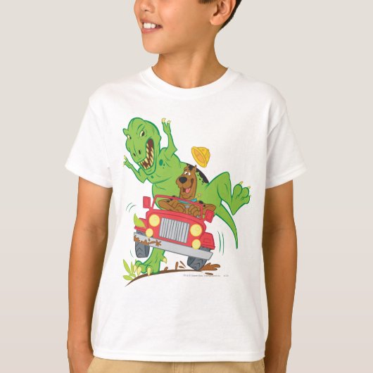 Scooby-Doo T-Rex-Angriff T-Shirt (Vorderseite)