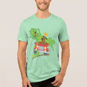 Scooby-Doo T-Rex-Angriff Tri-Blend Shirt (Vorderseite)