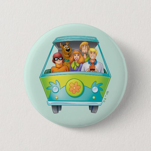 Scooby Doo & The Gang Mystery Machine Airbrush Button (Vorderseite)