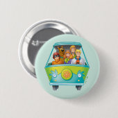 Scooby Doo & The Gang Mystery Machine Airbrush Button (Vorne & Hinten)