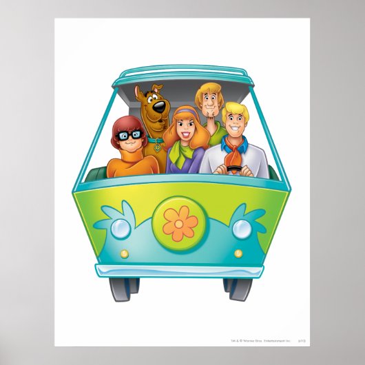 Scooby Doo & The Gang Mystery Machine Airbrush Poster (Vorne)