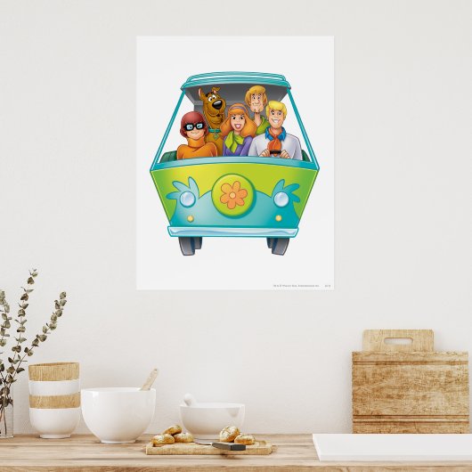 Scooby Doo & The Gang Mystery Machine Airbrush Poster (Küche)