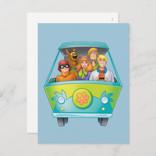 Scooby Doo & The Gang Mystery Machine Airbrush Postkarte (Vorne/Hinten)