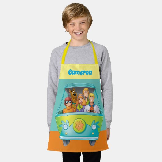 Scooby Doo & The Gang Mystery Machine Airbrush Schürze (Getragen)