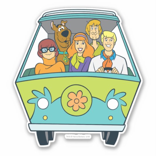 Scooby-Doo & The Gang Mystery Machine Aufkleber (Vorderseite)