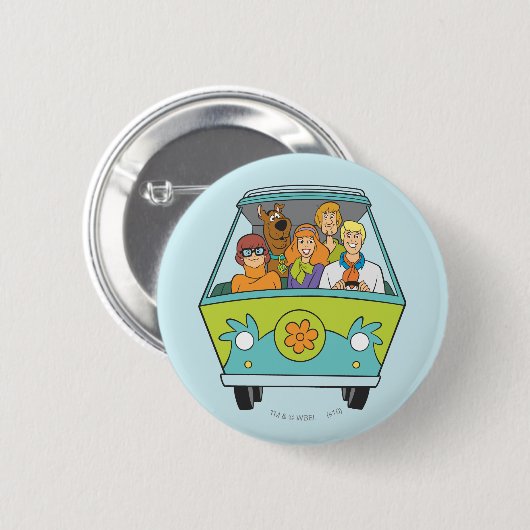 Scooby-Doo & The Gang Mystery Machine Button (Vorne & Hinten)