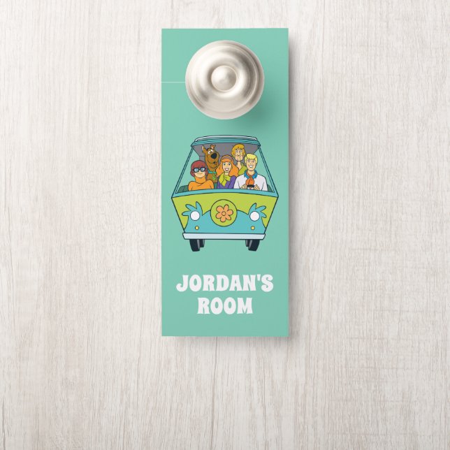 Scooby-Doo & The Gang Mystery Machine | Name hinzu Türanhänger (Auf Knauf)