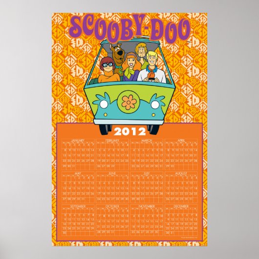 Scooby-Doo The Mystery Machine 2012 Kalender Poster (Vorne)