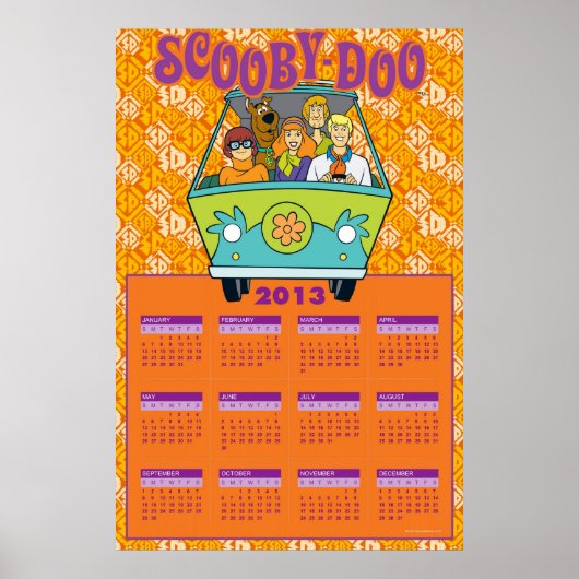 Scooby-Doo The Mystery Machine 2013 Kalender Poster (Vorne)