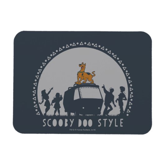 Scooby-Doo Tribal Van Silhouette Magnet (Horizontal)