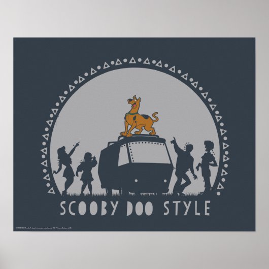 Scooby-Doo Tribal Van Silhouette Poster (Vorne)