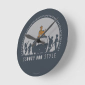 Scooby-Doo Tribal Van Silhouette Runde Wanduhr (Winkel)