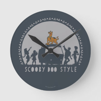Scooby-Doo Tribal Van Silhouette Runde Wanduhr