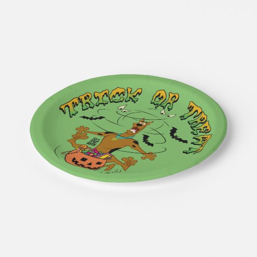 Scooby-Doo | Trick der Leckerei Pappteller (Schrägansicht)