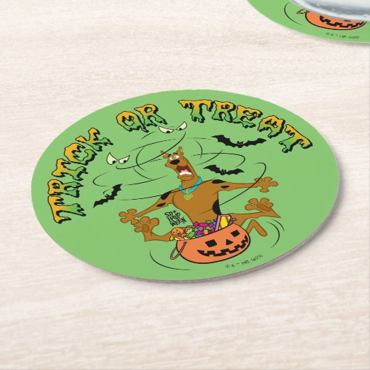 Scooby-Doo | Trick der Leckerei Runder Pappuntersetzer (Angewinkelt)