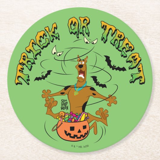 Scooby-Doo | Trick der Leckerei Runder Pappuntersetzer (Vorderseite)