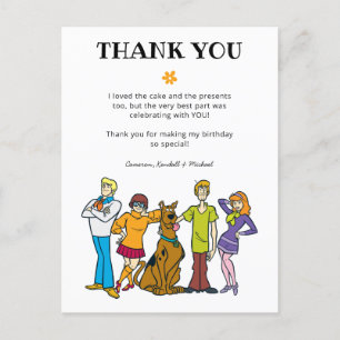 Scooby-Doo und die Bande Geburtstags-Dankeschön Postkarte