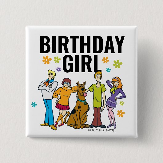 Scooby-Doo und die Gang-Birthday-Girl Button (Vorderseite)