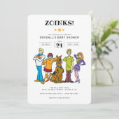 Scooby-Doo und die Gang Groovy Baby-Dusche Einladung (Stehend Vorderseite)