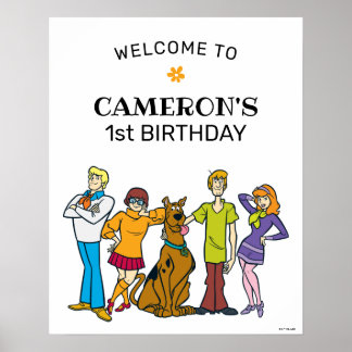 Scooby-Doo und die Gang Groovy Birthday Sign Poster