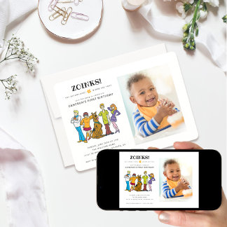 Scooby-Doo und die Gang Groovy Geburtstag - Foto Einladung