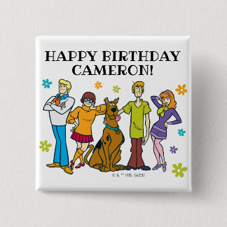 Scooby-Doo und die Gang zum Geburtstag Button