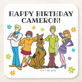 Scooby-Doo und die Gang zum Geburtstag Rechteckiger Pappuntersetzer