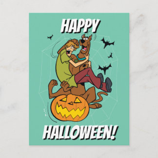 Scooby-Doo und Shaggy Halloween Fright Postkarte