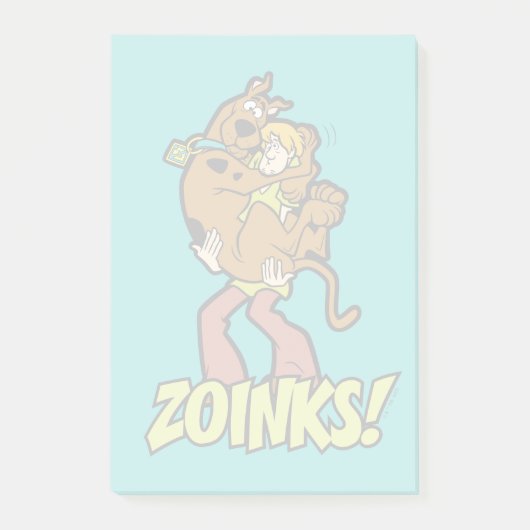 Scooby-Doo und Shaggy Zoinks! Post-it Klebezettel (Vorderseite)