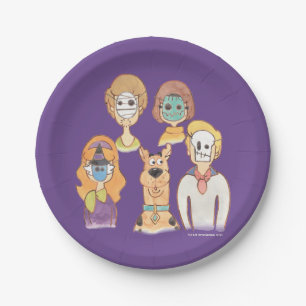 Scooby-Doo Unsere Halloween-Masken Pappteller