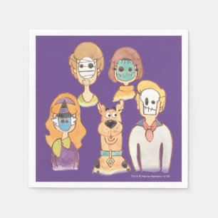 Scooby-Doo Unsere Halloween-Masken Serviette