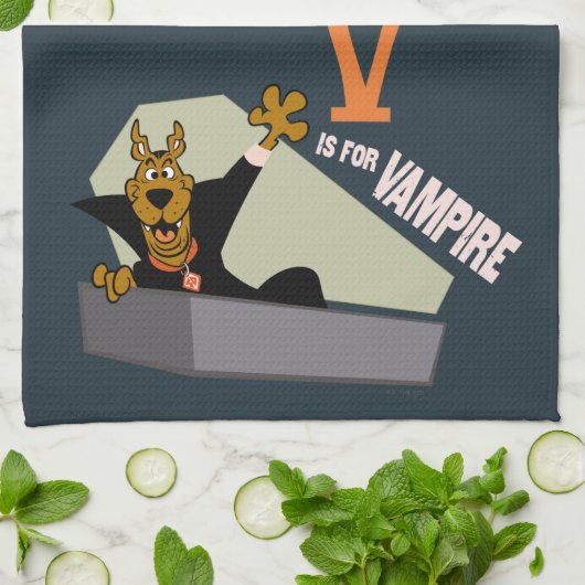 Scooby-Doo | V ist für Vampire Geschirrtuch (Gefaltet)