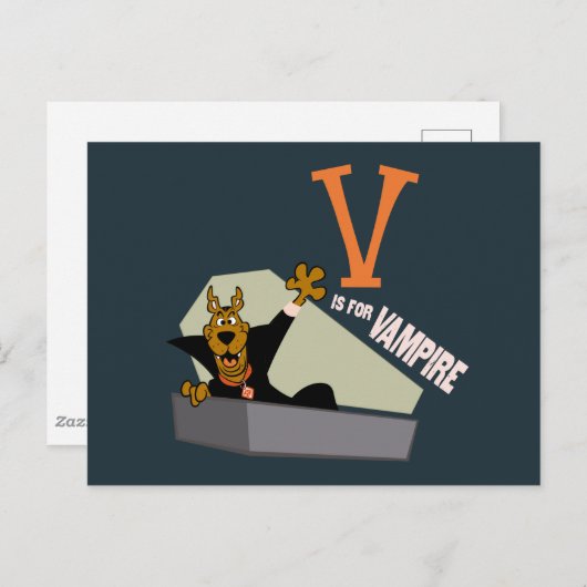 Scooby-Doo | V ist für Vampire Postkarte (Vorne/Hinten)