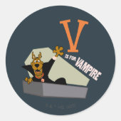 Scooby-Doo | V ist für Vampire Runder Aufkleber (Vorderseite)