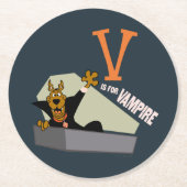 Scooby-Doo | V ist für Vampire Runder Pappuntersetzer (Vorderseite)