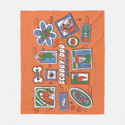 Scooby-Doo Wall of Halloween Picture Frames Fleecedecke (Vorderseite)