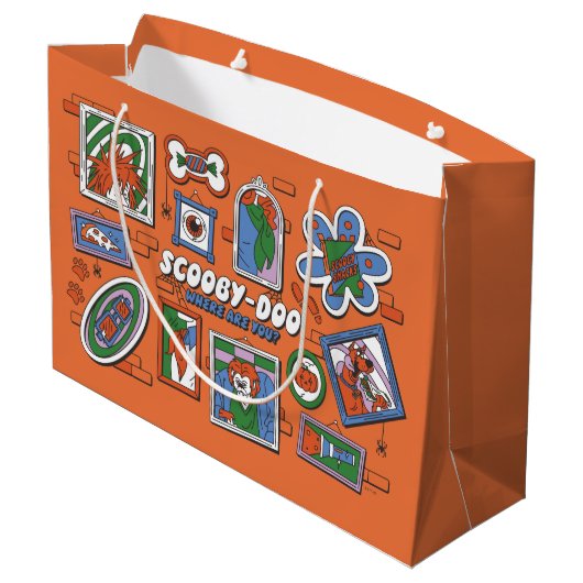 Scooby-Doo Wall of Halloween Picture Frames Große Geschenktüte (Rückseite Schrägansicht)