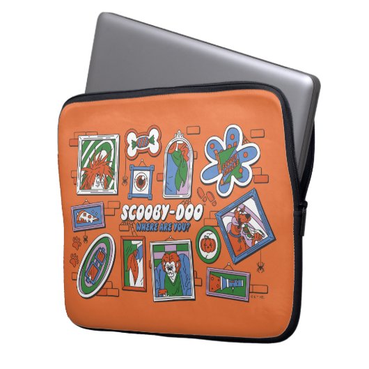 Scooby-Doo Wall of Halloween Picture Frames Laptopschutzhülle (Vorderseite Links)