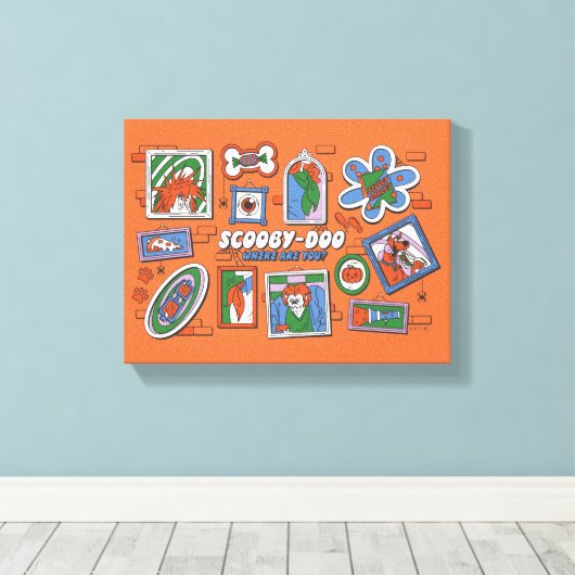 Scooby-Doo Wall of Halloween Picture Frames Leinwanddruck (Insitu (Holzboden))
