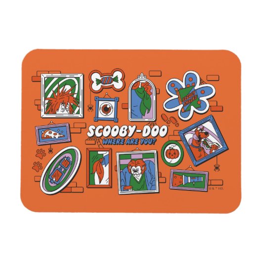 Scooby-Doo Wall of Halloween Picture Frames Magnet (Horizontal)
