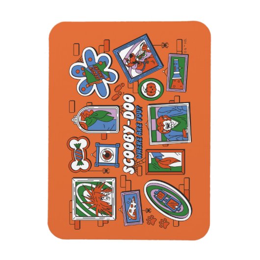 Scooby-Doo Wall of Halloween Picture Frames Magnet (Vertikal)
