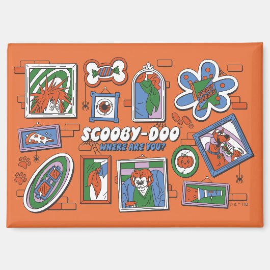 Scooby-Doo Wall of Halloween Picture Frames Magnet (Vorderseite)
